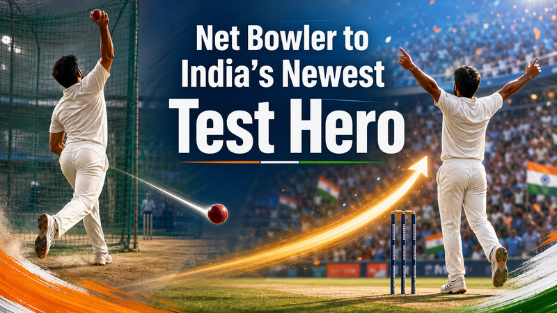 Illustration: from net bowler to India's newest Test match hero