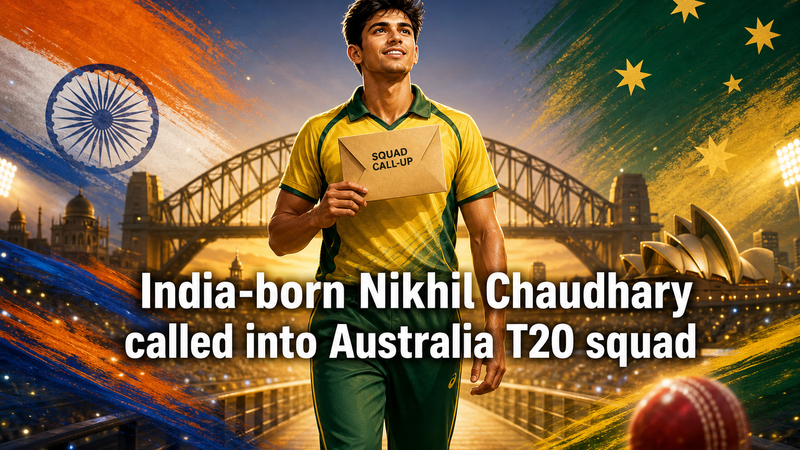 Illustration: India-born Nikhil Chaudhary called into Australia's T20 squad